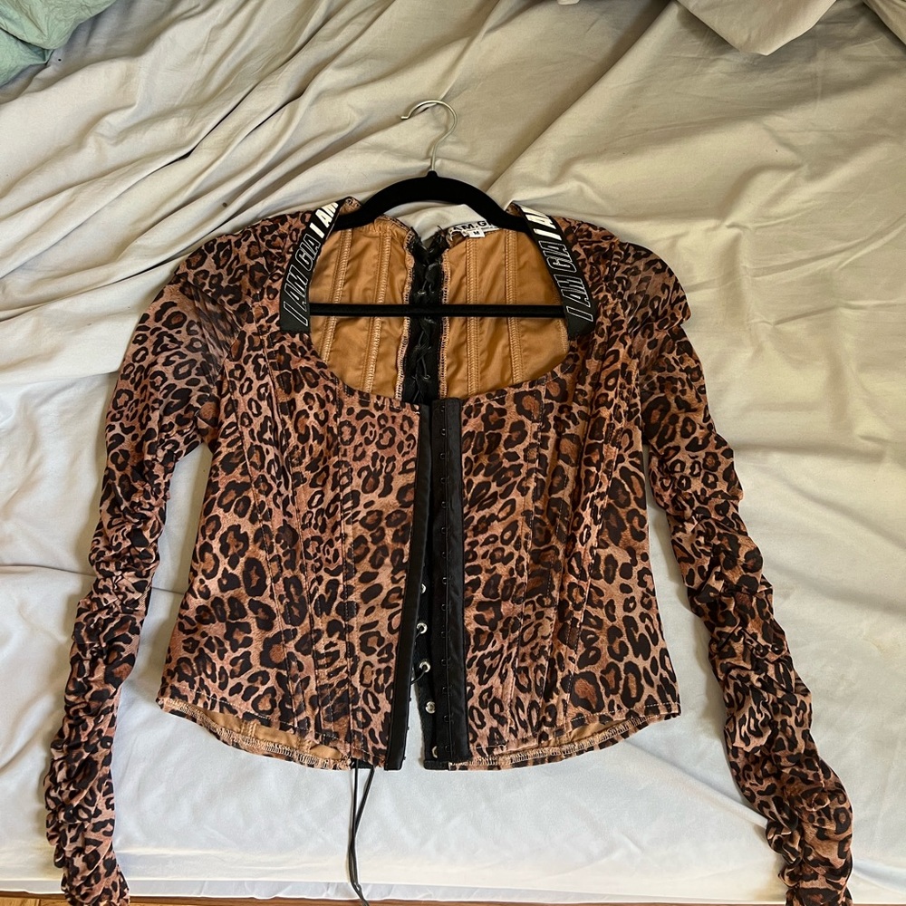 I.AM.GIA Corset Long Sleeve Top